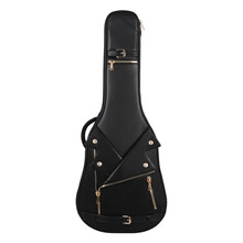 inchuan吉他琴包加厚潮牌个性吉他包41寸40吉他袋套民谣吉他背包 亮黑色 41寸