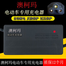 澳柯玛原装电动车电瓶充电器36V48V12AH64V60V20AH72V梅花头专用 澳柯玛48V12AH  T型三孔