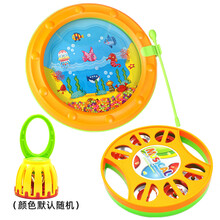 沙锤手摇铃海浪鼓音乐教具奥尔夫打击乐器 铃鼓+笼铃+海浪鼓(颜色随机)