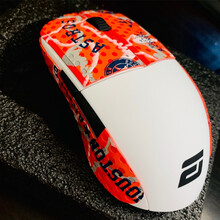 鼠标防滑贴  鼠标防滑贴片G502蜥蜴皮罗技EC2毒蝰蝰蛇巴塞利斯GPWG703汗贴 桔红色【备注鼠标型号】太空人队限定