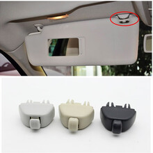 适用新明锐新帕萨特新桑塔纳新捷达新波罗Polo遮阳板卡子挂钩 卡扣 新桑塔纳. 遮阳板卡子一套[灰色]