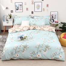 酷乐兔简约被套单件四件套亲肤棉1.2/1.5/1.8床 繁花似锦 【被套单件】1.2米床适用【被套150*200】