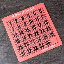 磁力顺滑数字华容道  数字华容道儿童玩具磁力滑动拼图华荣数学小学生游戏24粒抖音 6阶顺滑版【清新粉】
