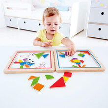 德国(Hape)儿童玩具磁性拼图拼板玩具3-6岁百变磁贴书迷你画板男孩女孩节日生日礼物 3岁+ E8364