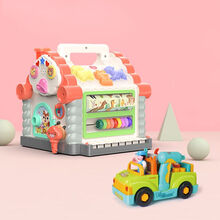 汇乐 玩具婴儿早教益智多功能组合套装形状积木配对宝宝1-2周岁智慧屋方向盘问答火车儿童礼物 趣味小屋+工具卡车组合