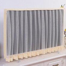 电视机防尘罩新款家用液晶电视盖布55寸65寸挂式开机不取电视套 米黄色 55英寸