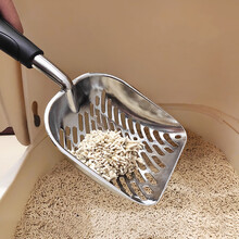 陌牛 猫砂铲子不锈钢金属猫屎铲大号细孔过滤猫砂拾便器豆腐膨润土砂专用清洁套装铲屎神器 铝合金猫砂铲