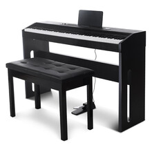 博仕德 电钢琴88键重锤木纹电子钢琴智能钢琴烤戴耳机漆儿童成人初学者幼师专业数码钢琴立体便携式电子琴 单踏板重锤键木纹黑(配双人凳+大礼包)