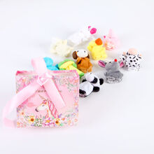 儿童毛绒宝宝安抚手指玩偶玩具手偶娃娃动物宝宝手套指偶 指偶【10指】+独角兽小礼盒