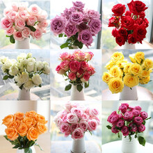 云醉花  云南昆明鲜花基地直发真花单头玫瑰水养室内家庭送人女生礼物鲜花速递 随机颜色 18 +2枝防损