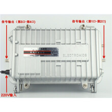 于数字有线电视光接收机 2路4路CATV光端机 AGC调幅式60V/220V供电 4路光纤接收机超大号 220V