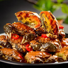 香辣蟹罐装熟食小螃蟹即食全母蟹一元蟹大闸蟹麻辣蟹钳零食小海鲜 240克全公蟹一罐(香辣味)