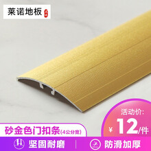加厚地板压条收边条门扣条门口条穿线线槽压条门槛条金属砂金色/香槟色铝合金防滑耐磨 砂金色压条