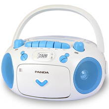 熊猫（PANDA） 203便携cd机磁带机复读学习录音机磁带收音机一体机播放器收录播放机多功能音响 蓝色+8GU盘
