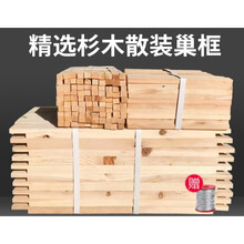 巢础框中蜂42散装杉木蜜蜂巢框架铜眼钢铁丝蜂具蜜蜂工具养蜂全套 已装铜眼50套送不锈钢丝1卷【48.8*23.5c