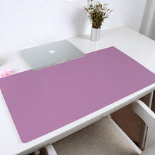玲魅Linmath 鼠标垫大号办公桌垫学生书桌垫写字台书桌垫双色双面桌面防水鼠标垫 80*40CM粉色+木槿紫