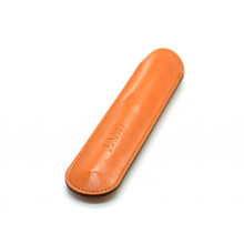适用定制 凌美 LAMY 直筒式 皮笔套 保护套 笔袋 皮套 皮袋 护笔 疯马纹 浅棕色