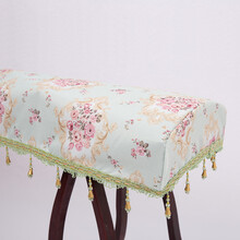 米囹 古筝罩防尘罩田园风古筝琴罩盖布琴套防尘布罩子典雅配件通用款 绿色珠穗款