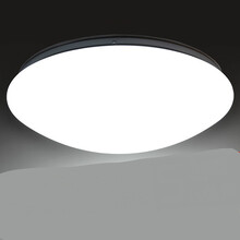 节能LED吸顶灯客厅卧室餐厅阳台走道简约现代圆形全白工程灯具 21公分12瓦