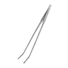 鱼缸水草工具不锈钢剪刀镊子波浪剪刮藻刀平沙铲 27cm弯镊子