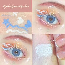 colorrose/彩色眼线胶笔白色眼线笔睫毛膏防水不晕染持久新手初学送女友 1032 奶白(睫毛膏)