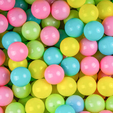 泡泡海洋球池无异味婴儿室内批发儿童玩具球波波球网红INS彩色 马卡粉蓝绿黄100个加厚7CM送网袋