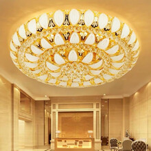 思洛迪 水晶灯欧式客厅灯圆形卧室吸顶灯LED餐厅灯具灯饰 1m直径 LED版本