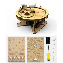科学小实验套装手工制作物理儿童diy玩具小学生科技发明手工创意儿童玩具生日礼物 电动太空三球仪 (配电池)