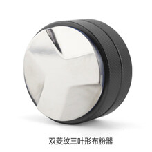 不锈钢压粉器咖啡压粉器49mm51mm58mm粉锤咖啡机手柄填压器 一字/三叶/平底布粉器51mm
