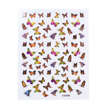 日系3D立体美甲镭射蝴蝶贴纸ins风可爱超薄防水指甲贴花 Z-D3708