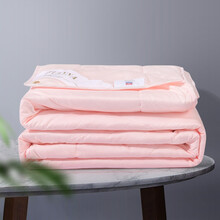 富安娜家纺 空调被七孔夏被可水洗抗菌夏薄被子单人双人 七孔抗菌升级款-粉色 1.8m(230*229cm)