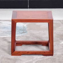 DFJXW F红木家具缅甸花梨（学名：大果紫檀）四方凳换鞋凳小方凳子实木中式矮凳小板凳小木凳 长38*宽30*高36cm