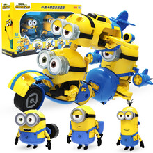 庄臣小黄人变形玩具神偷奶爸萌变机车合体机器人凯文鲍勃斯图尔特儿童套装 【萌变系列】小黄人三合体豪华套装