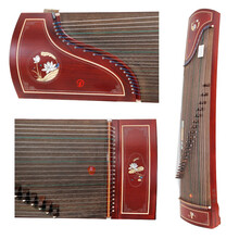 龙凤古筝 红木嵌贝专业演奏筝（出水莲）【定制】