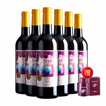 富隆酒业 法国原瓶进口红酒 花悦干红葡萄酒 750ml*6支