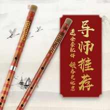 竹笛初学横笛新手笛子黄卫东精制练习成人零基础入门考级笛子一节二节 【单插苦竹E】+全套配件