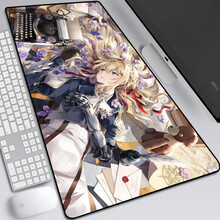 画尚 霍金斯薇尔莉特伊芙加登紫罗兰永恒花园超大号鼠标垫防水防滑锁边键盘垫桌垫 米白色 C款图案 300x800mm  2mm