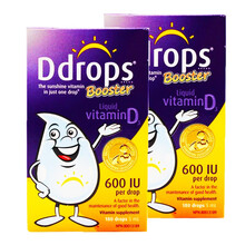 加拿大原装进口 Drops儿童维生素D3滴剂补钙VD 180滴5ml 1岁以上及成人 两盒装