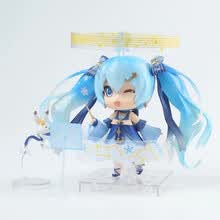 寿屋 Miku 初音未来 手办Q版公仔 夏雪草 V4车载粘土人偶模型摆件 送礼收藏 雪初音2017 Q版（豪华配件版）