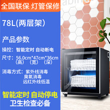 毛巾消毒柜美容院专用小型商用衣物婴儿奶瓶紫外线茶杯家用 78L 高56CM 2层架  消毒+ 净化+低温+