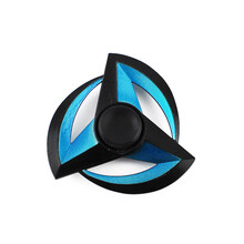 火影忍者佐助万花筒写轮眼风魔手里剑飞镖手指指尖陀螺合金属玩具生日礼物抖音网红同款 火影-卡卡西写轮眼蓝色 指尖陀