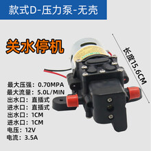 农用电动喷雾器配件大全水泵12V电机 小型高压抽水隔膜微型智能泵 智能压力泵(无壳)