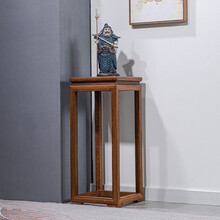 寻古红木家具非洲鸡翅木（学名：非洲崖豆木）花架实木花几盆景盆栽架中式简约阳台香几客厅花瓶架 单个：长35*宽35*高90cm