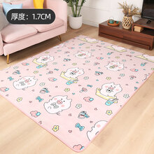 地毯卧室儿童房间大面积爬行垫客厅茶几床边毯家用少女全铺婴儿玩具柔软泡沫地垫拼接垫加厚宝宝爬爬垫 开心小猪 厚1.7cm 80cm*120cm