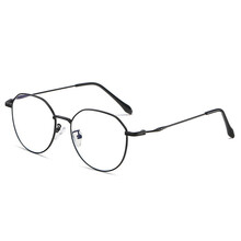 防辐射近视眼镜男超轻网红款抗蓝光眼睛框女护目镜架平光镜韩版潮 C1.黑框 防蓝光镜片