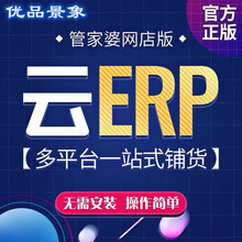 管家婆 云ERP 网店进销存正版软件店铺订单管理仓库发货单快递单打印 电脑财务网页版软件 买断版2网店5用户