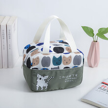 背奶包冰包保温午餐包手提户外野餐便当包加厚铝箔饭盒袋上班带饭包 蓝蘑菇