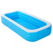 盈泰儿童充气游乐沙池决明子沙滩玩具套装大型户外玩沙池游泳池钓鱼池沙子玩具 1.8米3环加厚耐磨底（裸池）