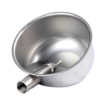 猪博士 猪用饮水器自动饮水碗母猪喝水水嘴不锈钢猪嘴养猪场养殖设备 圆形中号（直径15cm）