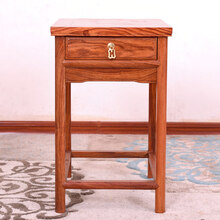 鸿韵天成红木家具非洲花梨（学名:刺猬紫檀）边桌茶几实木中式古典小沙发边几桌几角几方几泡茶台带抽屉 长50*宽38*高60cm